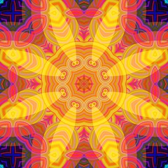 Kaleidoscope Mandala Art Design Abstract Background