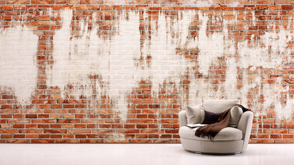 Obraz na płótnie Canvas large luxury modern bright interiors Living room mockup illustration 3D rendering computer digitally generated image