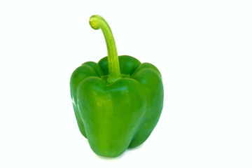 green pepper isolated on white background