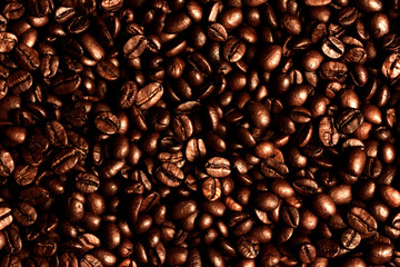 Roasted coffee beans background