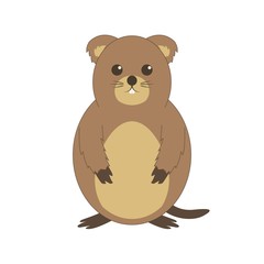 Cute Groundhog Illustration, Happy Groundhog Day