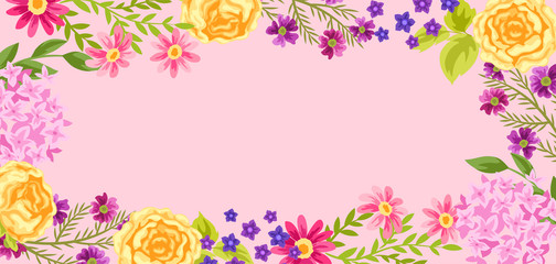 Background with pretty flowers.