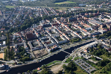 Fototapeta na wymiar Greifswald, Blick auf die Altstadt von Osten 2014