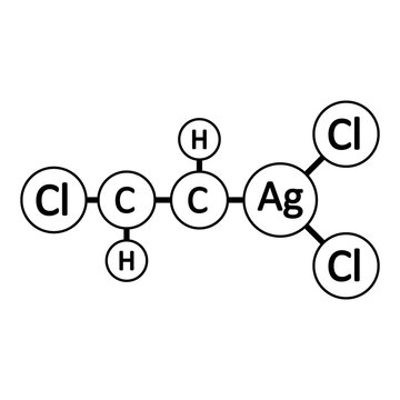 Lewisite molecule icon.