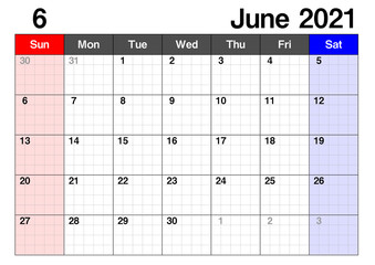 2021年　カレンダー