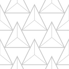 Geometric seamless pattern. Gray and white backdrop