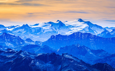 Obrazy na Szkle  widok na górę kitzsteinhorn w austrii