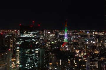 Fototapeta na wymiar Tokyo night scape