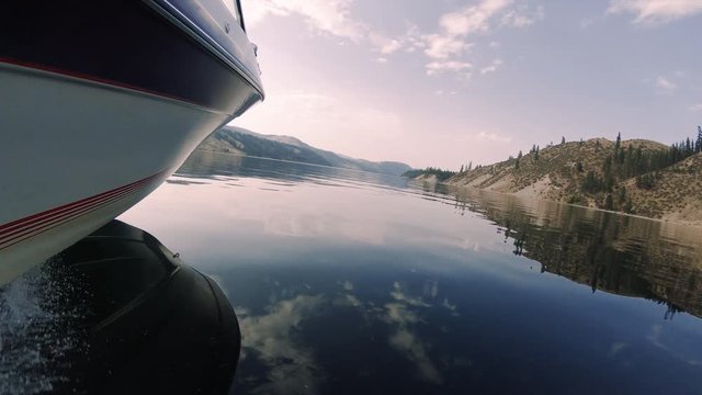 Side Boat POV Angle Cruising Lake Roosevelt Glass Water