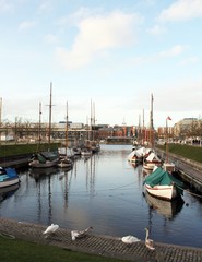 Fototapeta na wymiar Der Germaniahafen in Kiel.