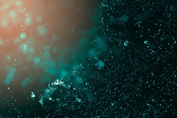 abstract dark chemical background, science macro photography