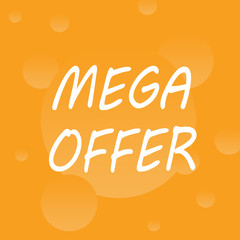 MEGA OFFER - PROMOTION LABEL - ADVERTISEMENT