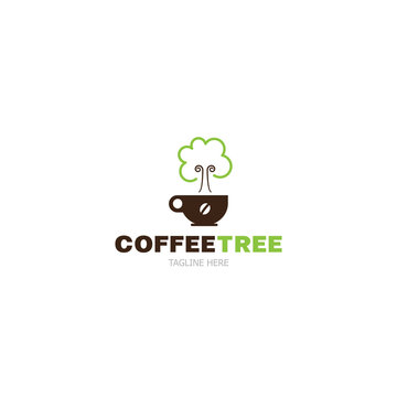 Coffee tree logo design