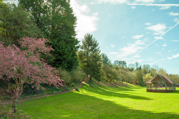 Springtime scenery in Ross-on-Wye, Herefordshire, England