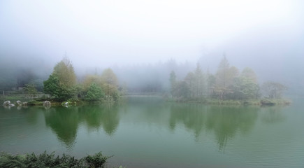 fog over the lake - 313823175