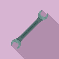 Metal wrench icon. Flat illustration of metal wrench vector icon for web design