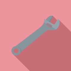 Plumber wrench icon. Flat illustration of plumber wrench vector icon for web design