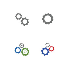 Set Gear Logo Template vector icon