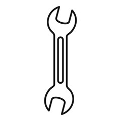 Pipe wrench icon. Outline pipe wrench vector icon for web design isolated on white background