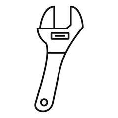 Wrench equipment icon. Outline wrench equipment vector icon for web design isolated on white background