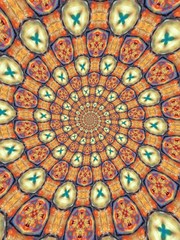 Colorful digital graphic kaleidoscope symmetry mandala style in laser light sunray trial pattern, Tie Dye , spiderweb art abstract background for art projects, banner, business,   card, 3D, template