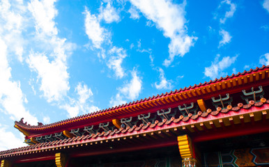 Fototapeta premium the roof with traditional decorate