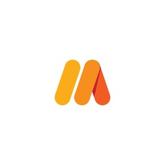 m letter logo vector icon illustration