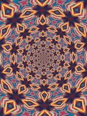 Colorful digital graphic kaleidoscope symmetry mandala style in laser light sunray trial pattern, Tie Dye , spiderweb art abstract background for art projects, banner, business,   card, 3D, template