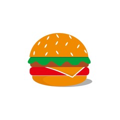 Burger Icon Vector illustration, Burger Icon in white background