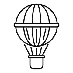 Obraz premium Hot air balloon icon. Outline hot air balloon vector icon for web design isolated on white background