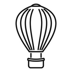 Basket air balloon icon. Outline basket air balloon vector icon for web design isolated on white background