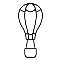 Outdoor air balloon icon. Outline outdoor air balloon vector icon for web design isolated on white background