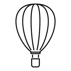 Striped air balloon icon. Outline striped air balloon vector icon for web design isolated on white background