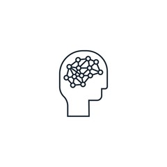 Deep learning creative icon. From Artificial Intelligence icons collection. Isolated Deep learning sign on white background