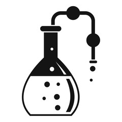 Pipe lab flask icon. Simple illustration of pipe lab flask vector icon for web design isolated on white background