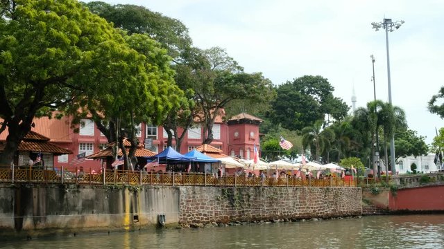 Street art on buildings along the Melaka river. Malacca, dubbed Historic State historical city centre has been listed as UNESCO World Heritage Site since 7 /8/ 2008.