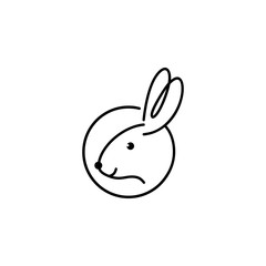 simple bunny logo