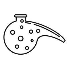 Boiling lab flask icon. Outline boiling lab flask vector icon for web design isolated on white background