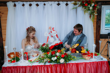 Bride and groom, a couple of newlyweds