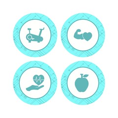 Naklejka na ściany i meble 4 Icons For health Personal And Commercial Use...