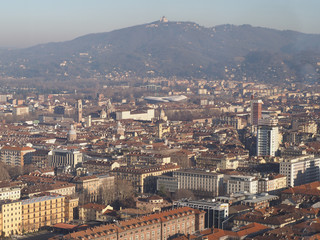 Aerial view of Turin city centre