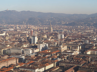 Aerial view of Turin