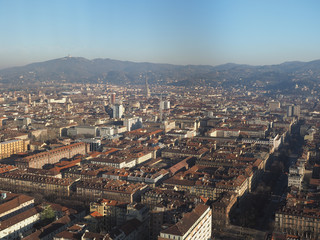 Fototapeta premium Aerial view of Turin