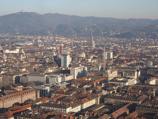 Aerial view of Turin