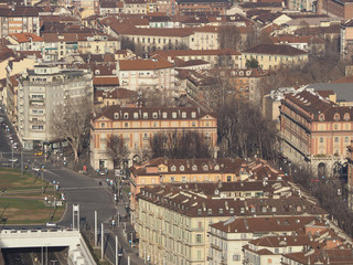 Fototapeta premium Aerial view of Turin