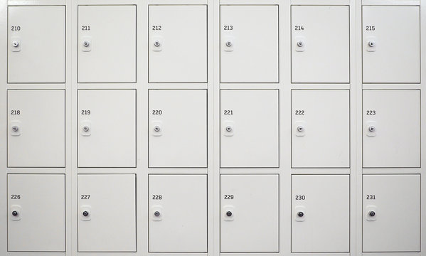 white locker cabinet
