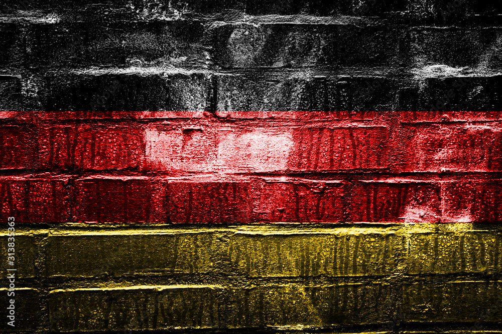 Poster flag of germany with texture. template for design