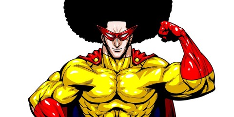 Justice hero with mask and cloak