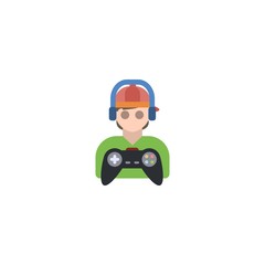 gamer creative icon. From Gaming icons collection. Isolated gamer sign on white background