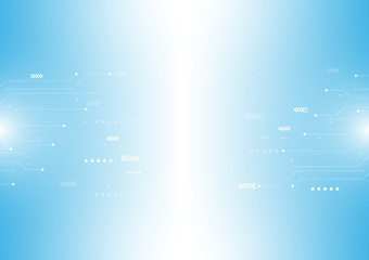 Vector abstract computer circuit High-tech technology background.